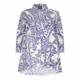 PERSONA BY MARINA RINALDI PURE COTTON PRINTED BLUE A LINE SHIRT 