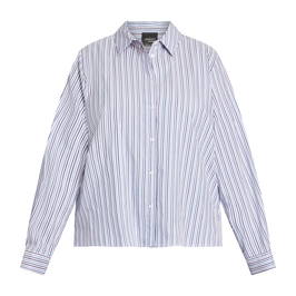 PERSONA BY MARINA RINALDI COTTON BLEND STRIPE SHIRT - Plus Size Collection