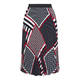 PERSONA BY MARINA RINALDI SCARF PRINT SKIRT