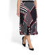 PERSONA BY MARINA RINALDI SCARF PRINT SKIRT