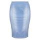 PERSONA BY MARINA RINALDI FADED BLUECOTTON DENIM PENCIL SKIRT 