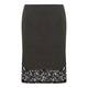 PERSONA CHARCOAL GREY SKIRT WITH LACE HEM