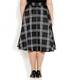 PERSONA black and white check taffeta SKIRT