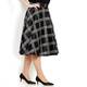 PERSONA black and white check taffeta SKIRT