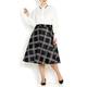 PERSONA black and white check taffeta SKIRT