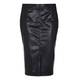 Persona by marina rinaldi Black Leather Look Pencil Skirt With Front Slit