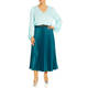 Persona by Marina Rinaldi Pleated Skirt Teal 