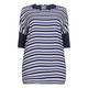 PERSONA BY MARINA RINALDI navy stripe front Tunic