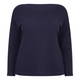 PERSONA BY MARINA RINALDI NAVY WOOL BLEND SWEATER