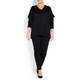 PERSONA BY MARINA RINALDI BLACK LUREX SWEATER