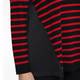 PERSONA BY MARINA RINALDI RED AND BLACK STRIPE SWEATER