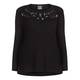 PERSONA by marina rinaldi black embellished SWEATER