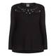 PERSONA by marina rinaldi black embellished SWEATER