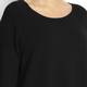 PERSONA long black sweater with ribbed details