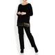 PERSONA BLACK Cashmere blend sweater with pleats