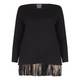 PERSONA BLACK Cashmere blend sweater with pleats