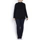 PERSONA BY MARINA RINALDI ROUND NECK BLACK SWEATER