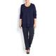 PERSONA FRENCH NAVY PLEATED HEM TUNIC SWEATER