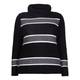 PERSONA BY MARINA RINALDI BLACK SWEATER, DETACHABLE COLLAR