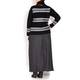PERSONA BY MARINA RINALDI BLACK SWEATER, DETACHABLE COLLAR
