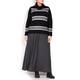 PERSONA BY MARINA RINALDI BLACK SWEATER, DETACHABLE COLLAR