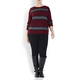 PERSONA BY MARINA RINALDI Bordeaux SWEATER, detachable collar