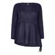 PERSONA BY MARINA RINALDI NAVY LUREX SWEATER