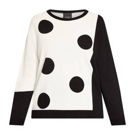 Persona By Marina Rinaldi Spotted Sweater Black And White - Plus Size Collection