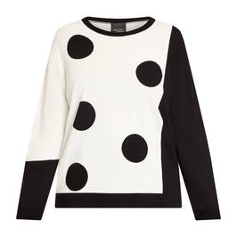 PERSONA BY MARINA RINALDI SWEATER BLACK AND WHITE - Plus Size Collection