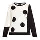 Persona By Marina Rinaldi Spotted Sweater Black And White