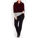 PERSONA BY MARINA RINALDI BORDEAUX CHENILLE SWEATER