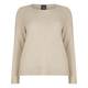 PERSONA CHAMPAGNE HORIZONTAL RIB SWEATER WITH SEQUINS