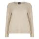 PERSONA CHAMPAGNE HORIZONTAL RIB SWEATER WITH SEQUINS