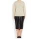 PERSONA CHAMPAGNE HORIZONTAL RIB SWEATER WITH SEQUINS