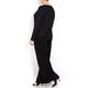 PERSONA BY MARINA RINALDI BLACK HORIZONTAL RIB SWEATER WITH SEQUINS