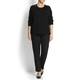 Marina Rinaldi black straight leg crepe TROUSERS