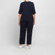 Persona By Marina Rinaldi Short Sleeve Sweater Navy 