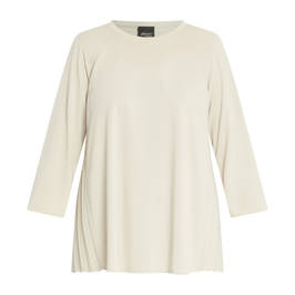 Persona by Marina Rinaldi Pleated Back T-Shirt Sand  - Plus Size Collection