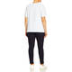 Persona by Marina Rinaldi Embroidered Cotton T-Shirt White 