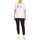 Persona by Marina Rinaldi Embroidered Cotton T-Shirt White 