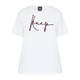 Persona by Marina Rinaldi Embroidered Cotton T-Shirt White 