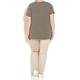 PERSONA khaki stripe T SHIRT