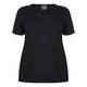 PERSONA BY MARINA RINALDI V-NECK COTTON STRETCH T-SHIRT BLACK