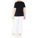 PERSONA BY MARINA RINALDI V-NECK COTTON STRETCH T-SHIRT BLACK