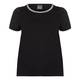 PERSONA black embellished neckline T SHIRT