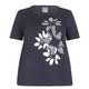 PERSONA BY MARINA RINALDI PURE COTTON navy floral print top