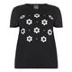 PERSONA black T-SHIRT with embellished floral motif