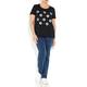 PERSONA black T-SHIRT with embellished floral motif