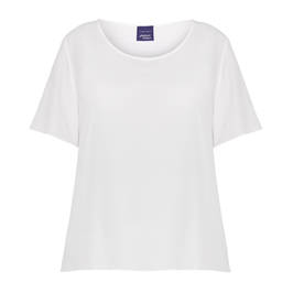 PERSONA BY MARINA RINALDI SILK ACETATE TOP WHITE  - Plus Size Collection