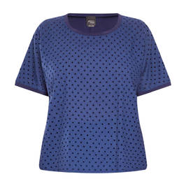 Persona by Marina Rinaldi Broderie Anglaise Top China Blue - Plus Size Collection